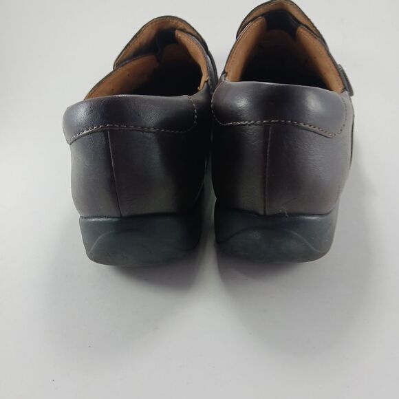 Clarks Unstructured Brown Slip- ons,with Leather Uppers. Woman's size 10........ - Picture 8 of 15